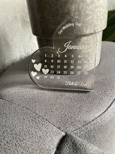 Customer photo review of Best Day Ever - Acrylic Glass Heart