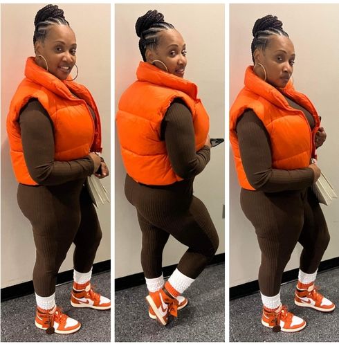 Customer photo review of Ribbed L/S Jumpsuit up to 3XL (Brown)