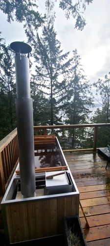 Customer photo review of Wood Burning Hot Tub