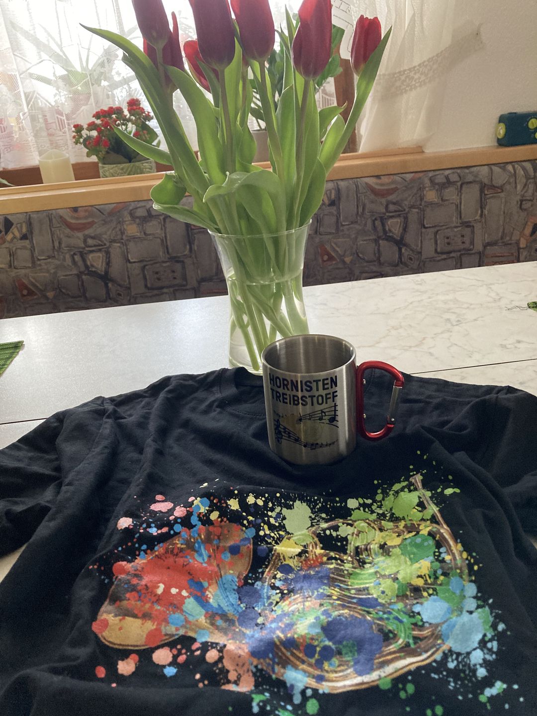 Customer photo review of Hornisten Treibstoff - Edelstahltasse mit Karabinergriff