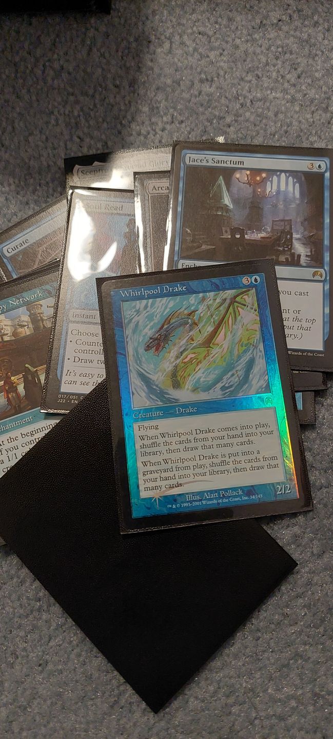 Customer photo review of Black Matte Standard Size Card Sleeves
