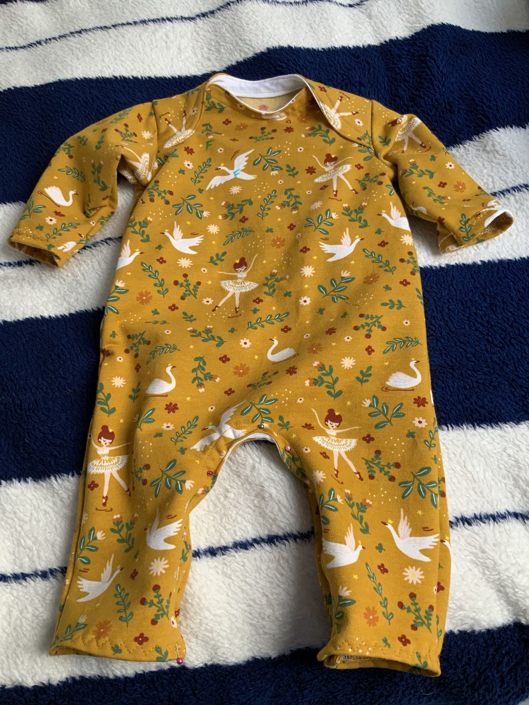 Customer photo review of Ballerinas and Swans Organic Sweatshirt Fabric