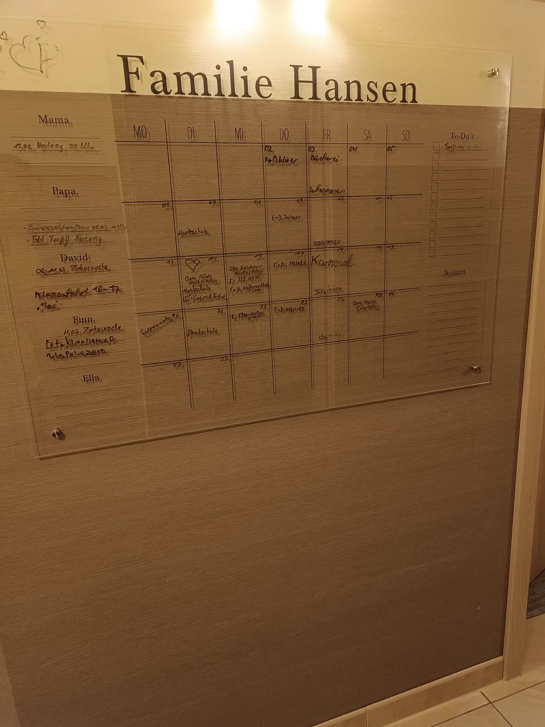Customer photo review of 5-Namen Familienplaner