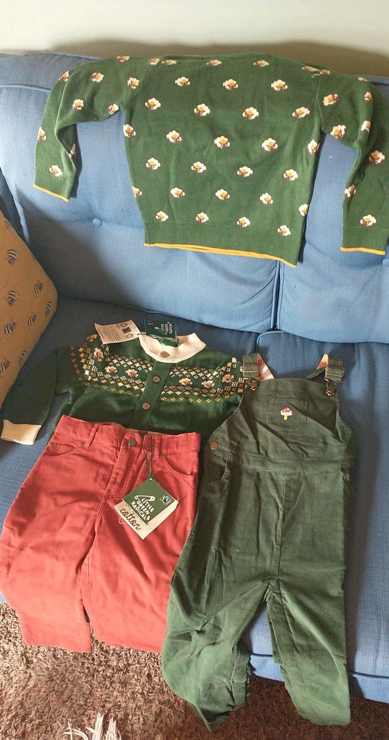 Customer photo review of Burnt Ochre Corduroy Adventure Jeans