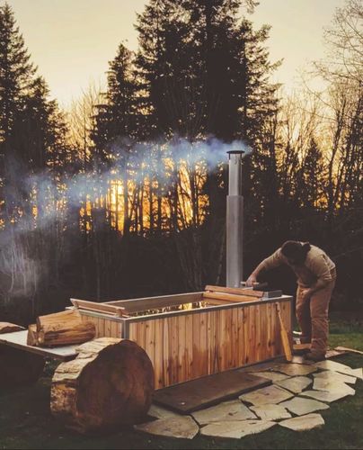 Customer photo review of Wood Burning Hot Tub