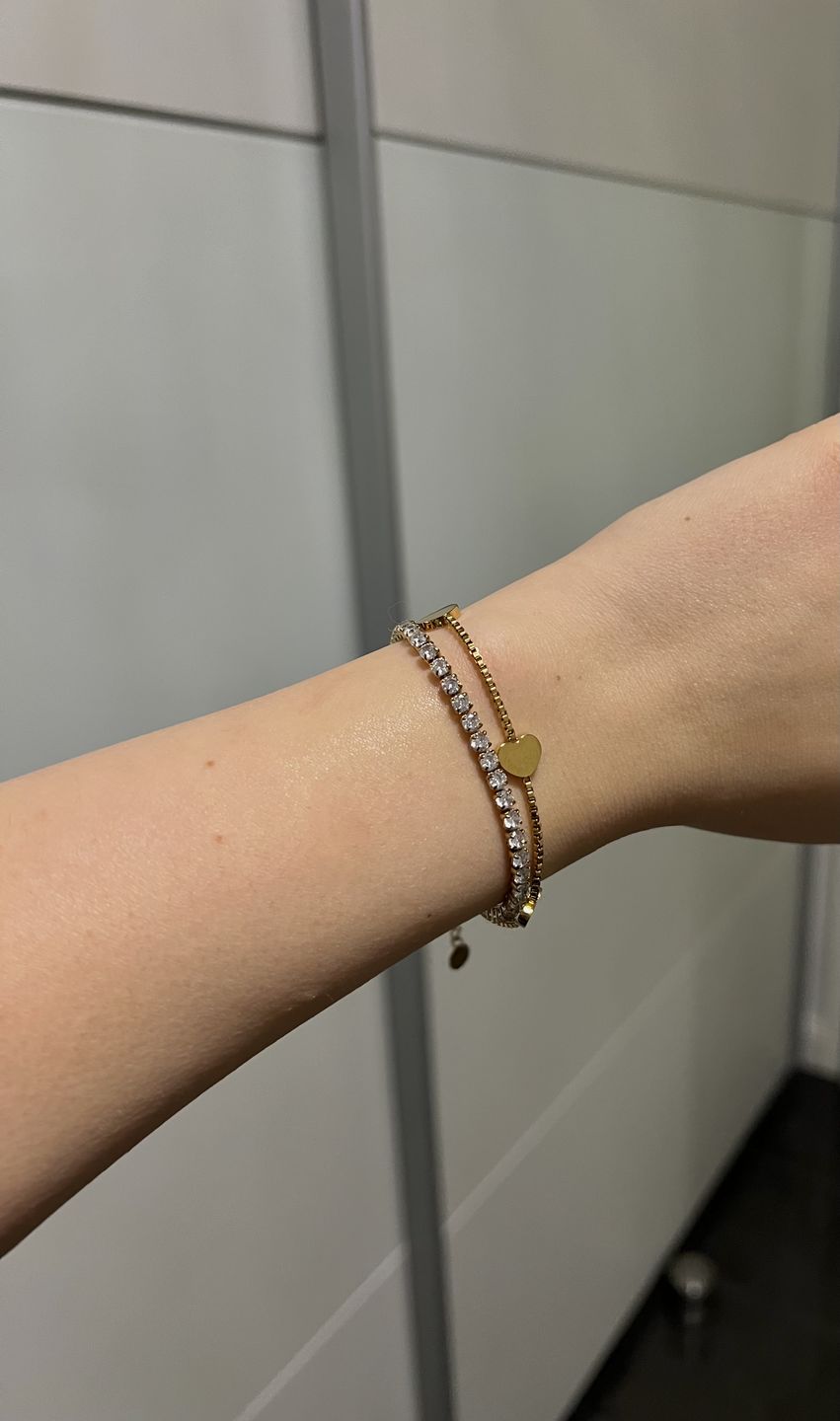 Customer photo review of Lovely Tennis Armband | 18K vergoldet