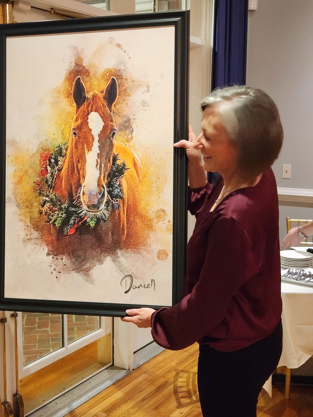 Customer photo review of Personalized Horse portrait