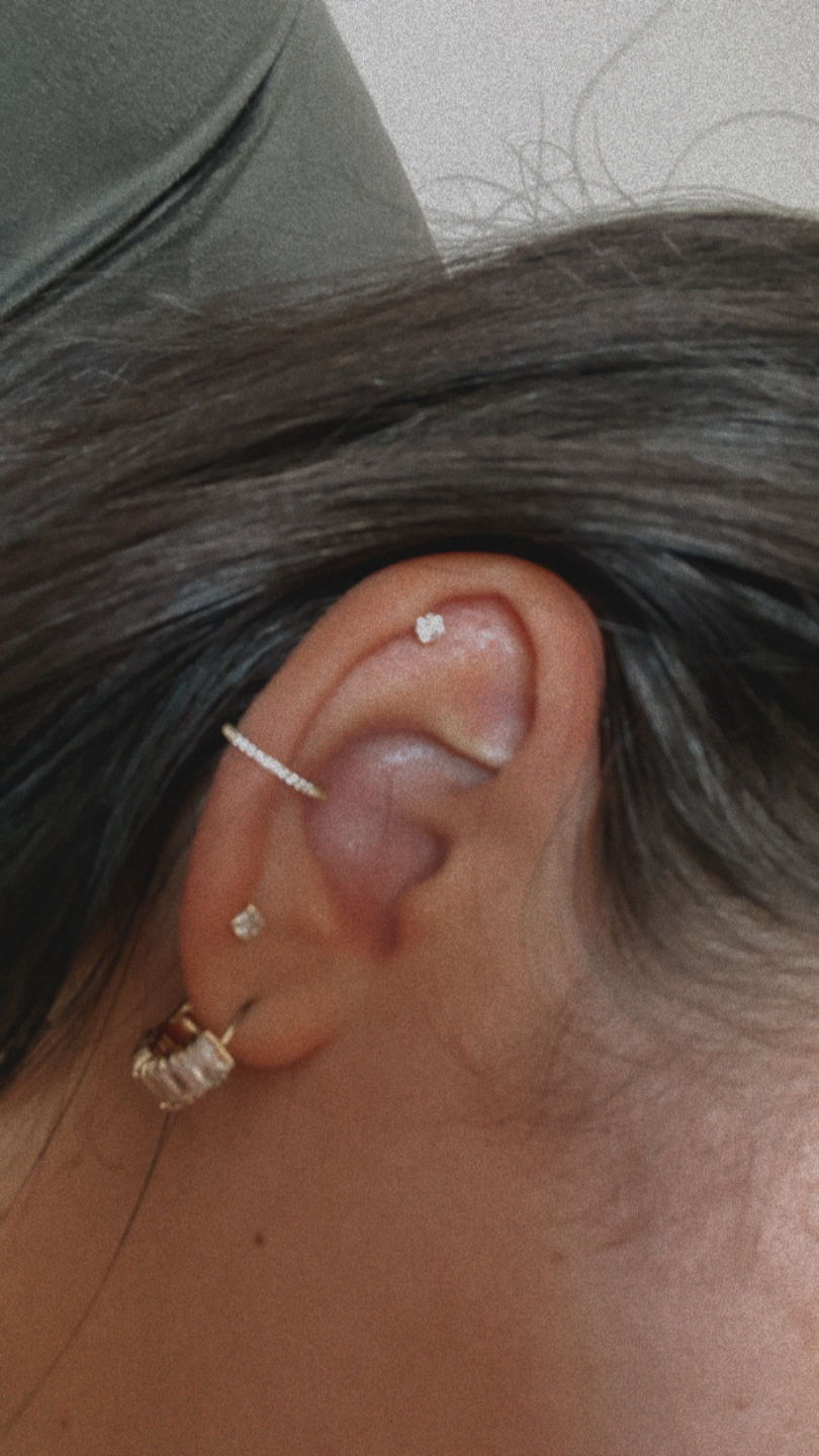 Customer photo review of Conch Clicker | Titan Piercing