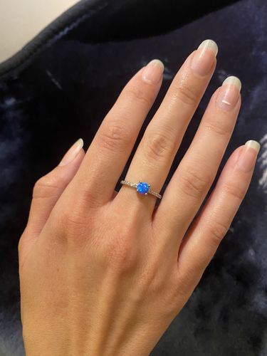 Customer photo review of Silver Azure Blue Ring