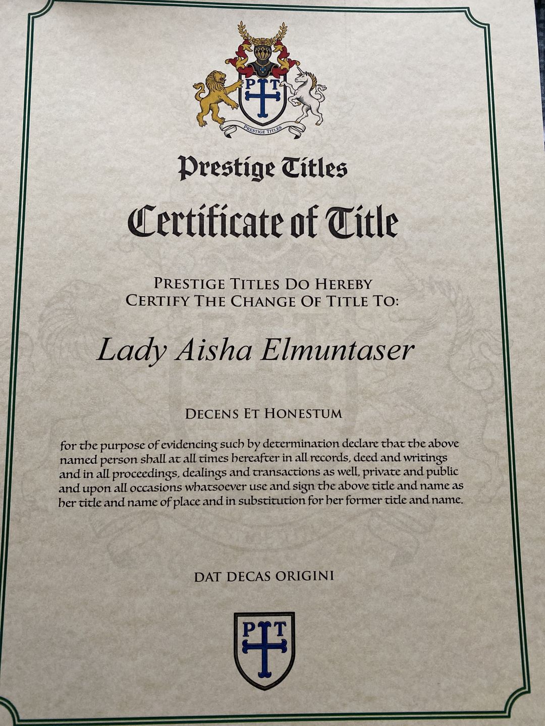 Customer photo review of Lady Title Pack
