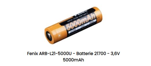 Customer photo review of Fenix ARB-L21-5000U - Batterie 21700 - 3,6V 5000mAh