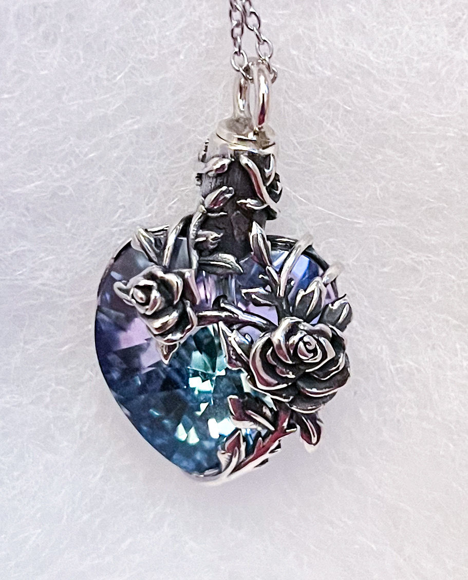 Customer photo review of Rose Crystal Keepsake Urn