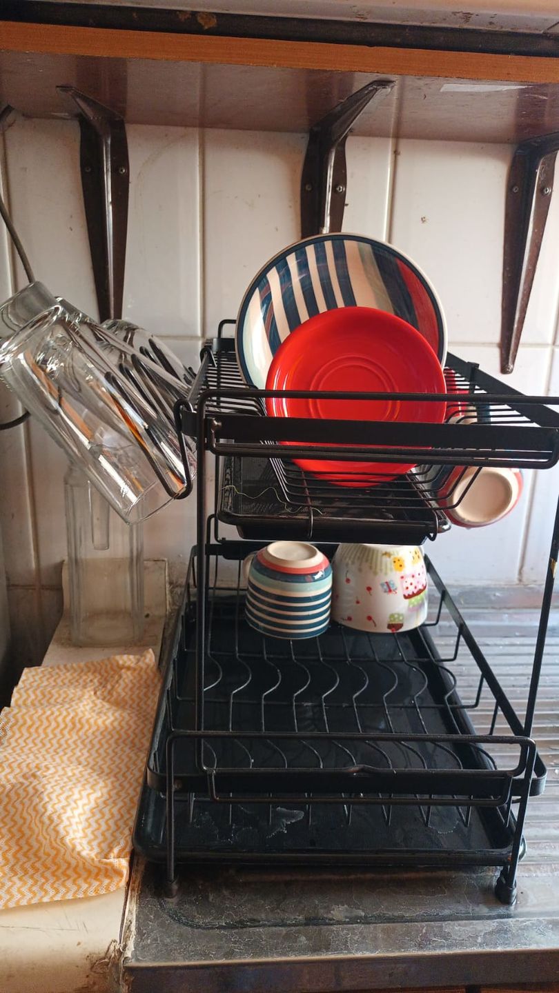 Customer photo review of Secador Escurridor Loza Platos 2 Niveles Organizador Cocina