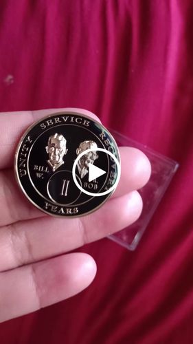 Customer video review of Recovery Mint 2 Year AA Medallion - Tri-Plate Two Year Chip/Coin - Founders Black