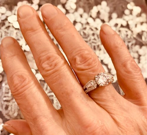 Customer photo review of Solitaire CZ Ring in Sterling Silver 2ct