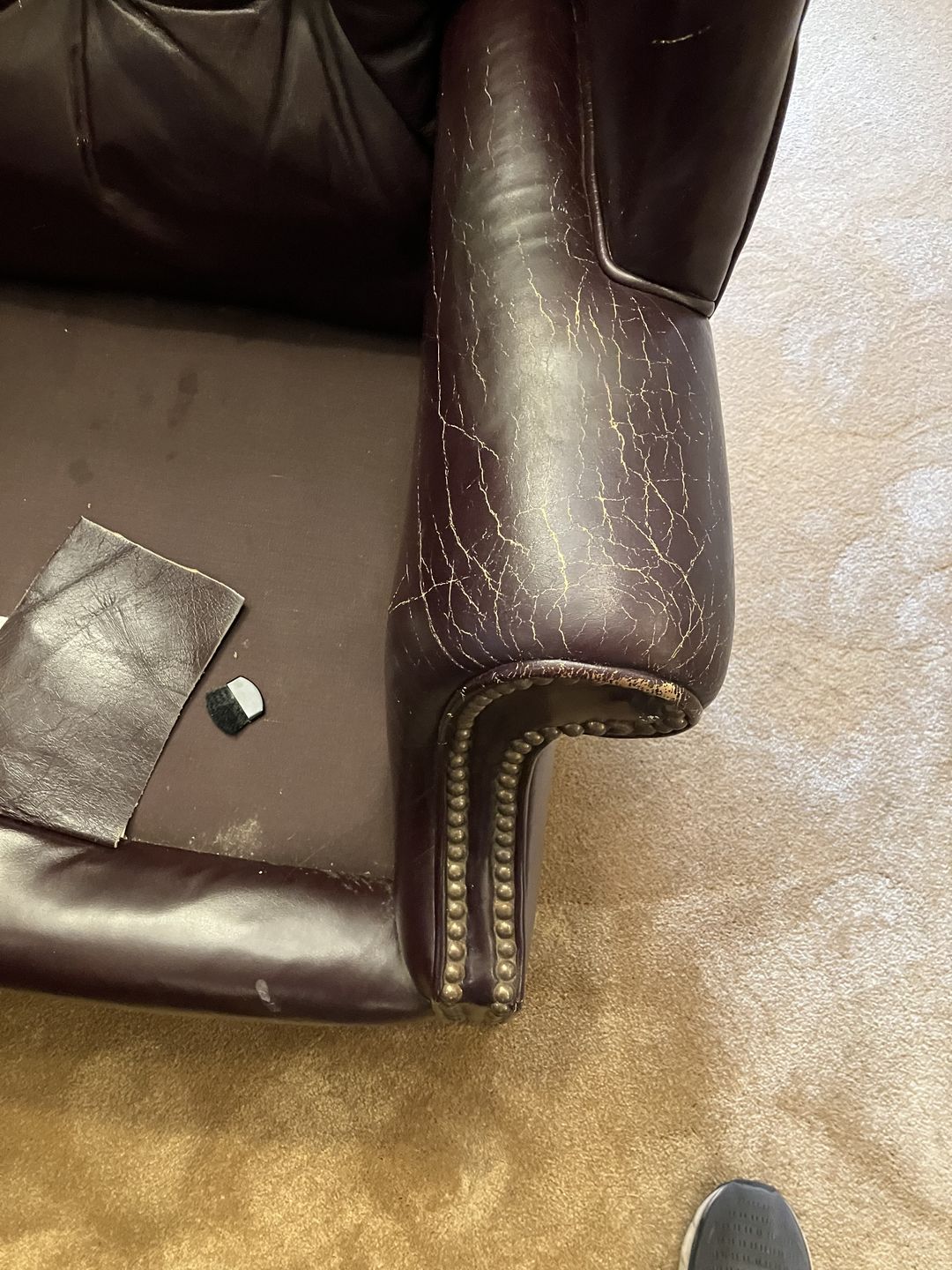 Customer photo review of Clyde’s Leather Recoloring Balm