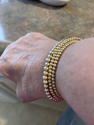 Customer photo review of juno bracelet double stack (3+4mm) PREORDER