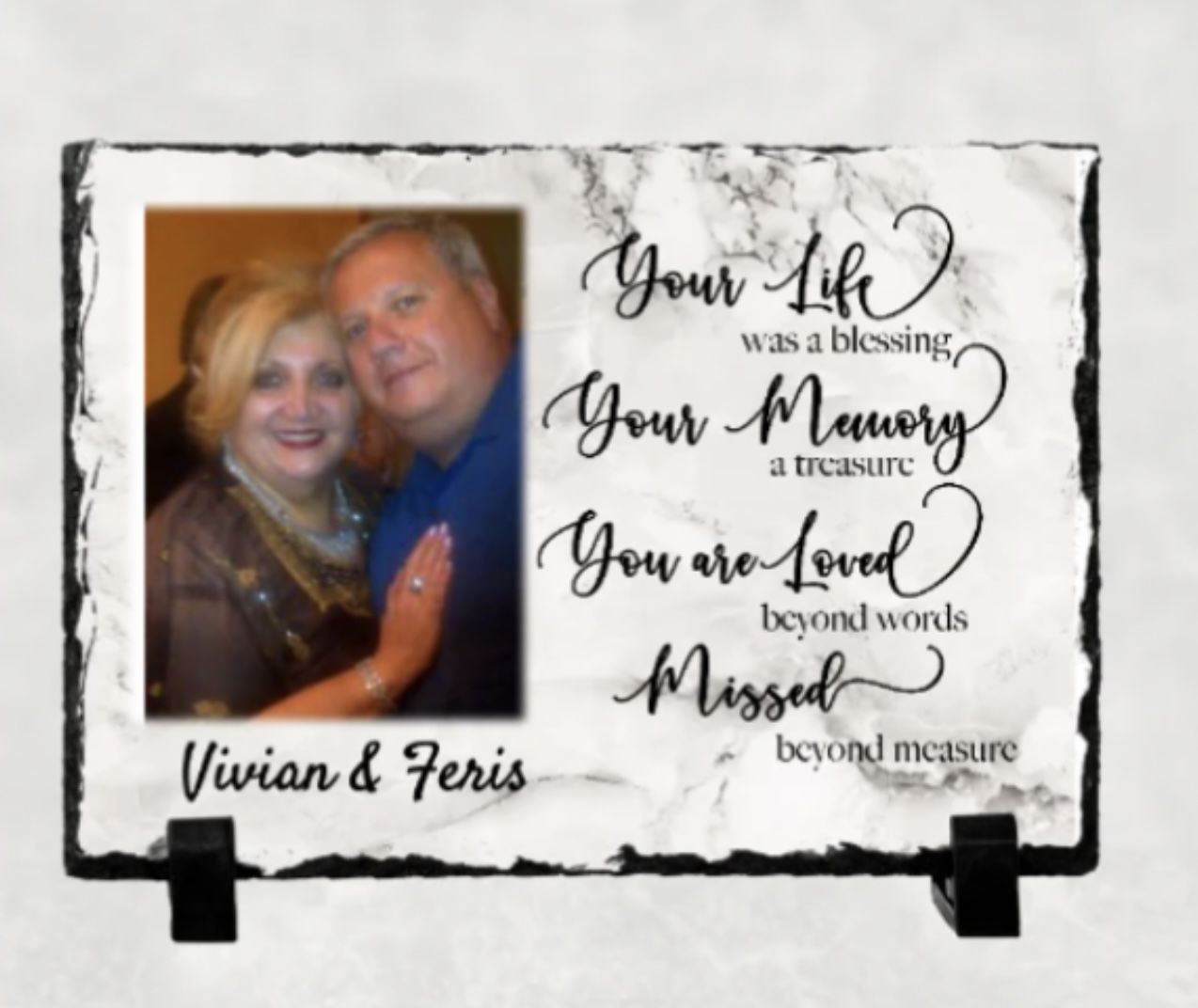 Customer photo review of Your Life was a blessing, your memory a treasure