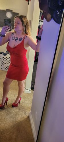 Customer photo review of Diamond Heart Dress (RED)
