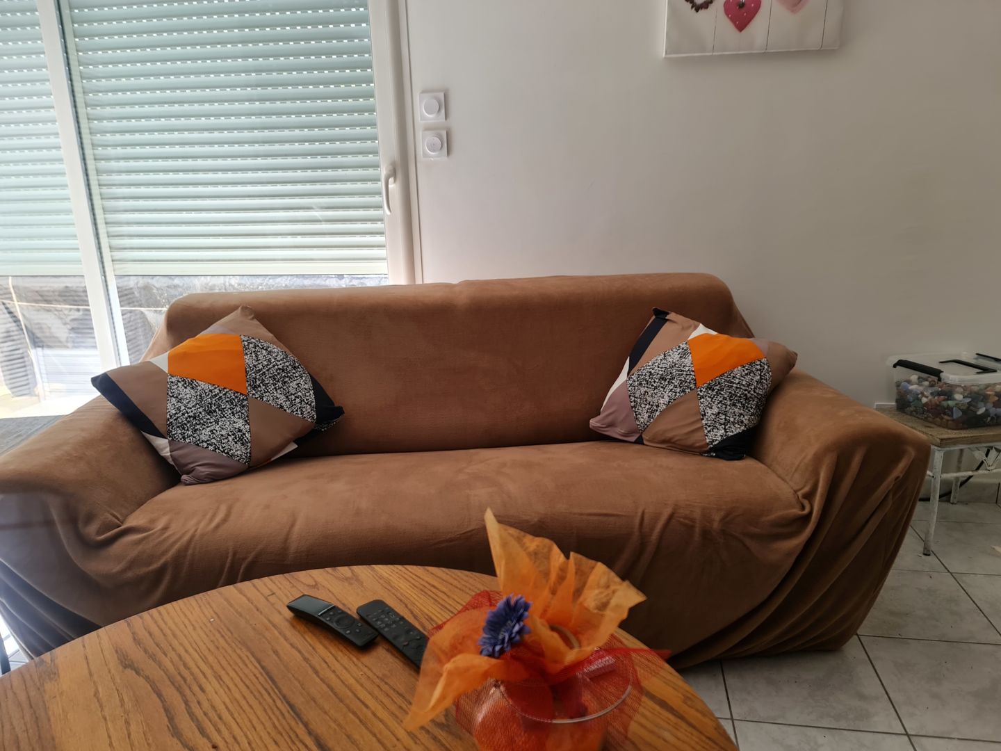 Customer photo review of 6 Bâtonnets en mousse antidérapants pour housse de canapé extensible