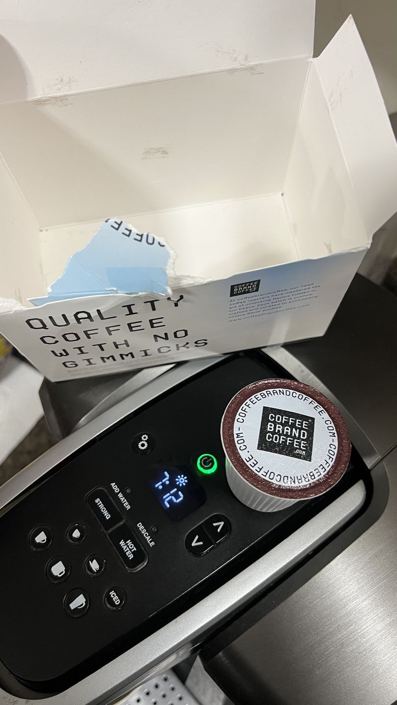 Customer photo review of Dark Roast Kcups