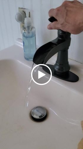 Customer video review of Waterfall Single Hole Bathroom Faucet Oil Rubbed Bronze