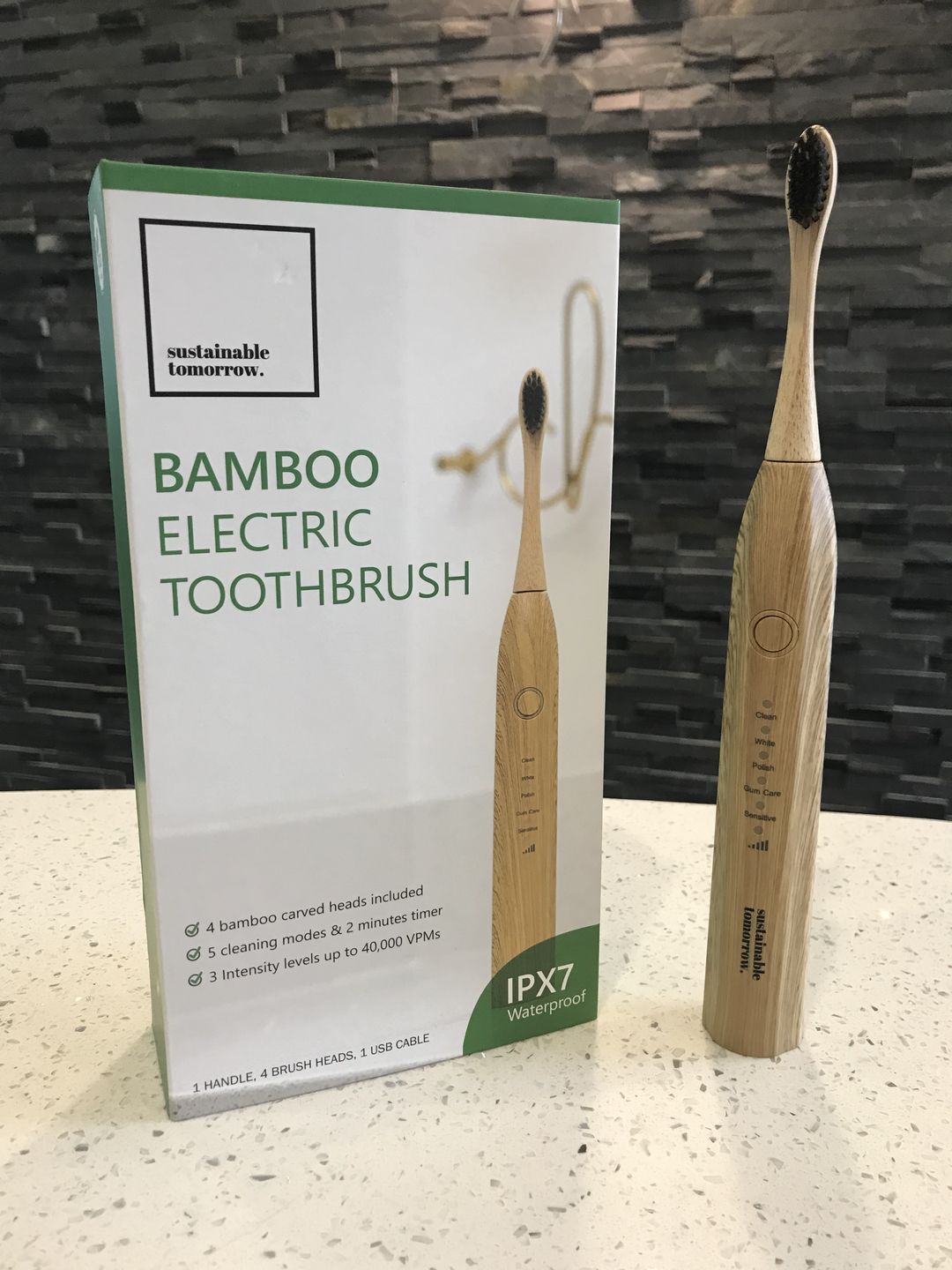 Customer photo review of Bamboo Electric Toothbrush
