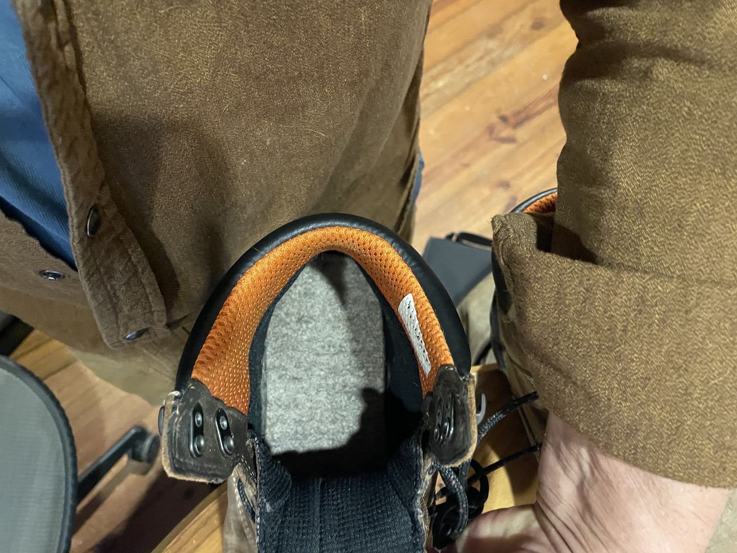 Customer photo review of Wool Felt Insoles - 13mm Thick