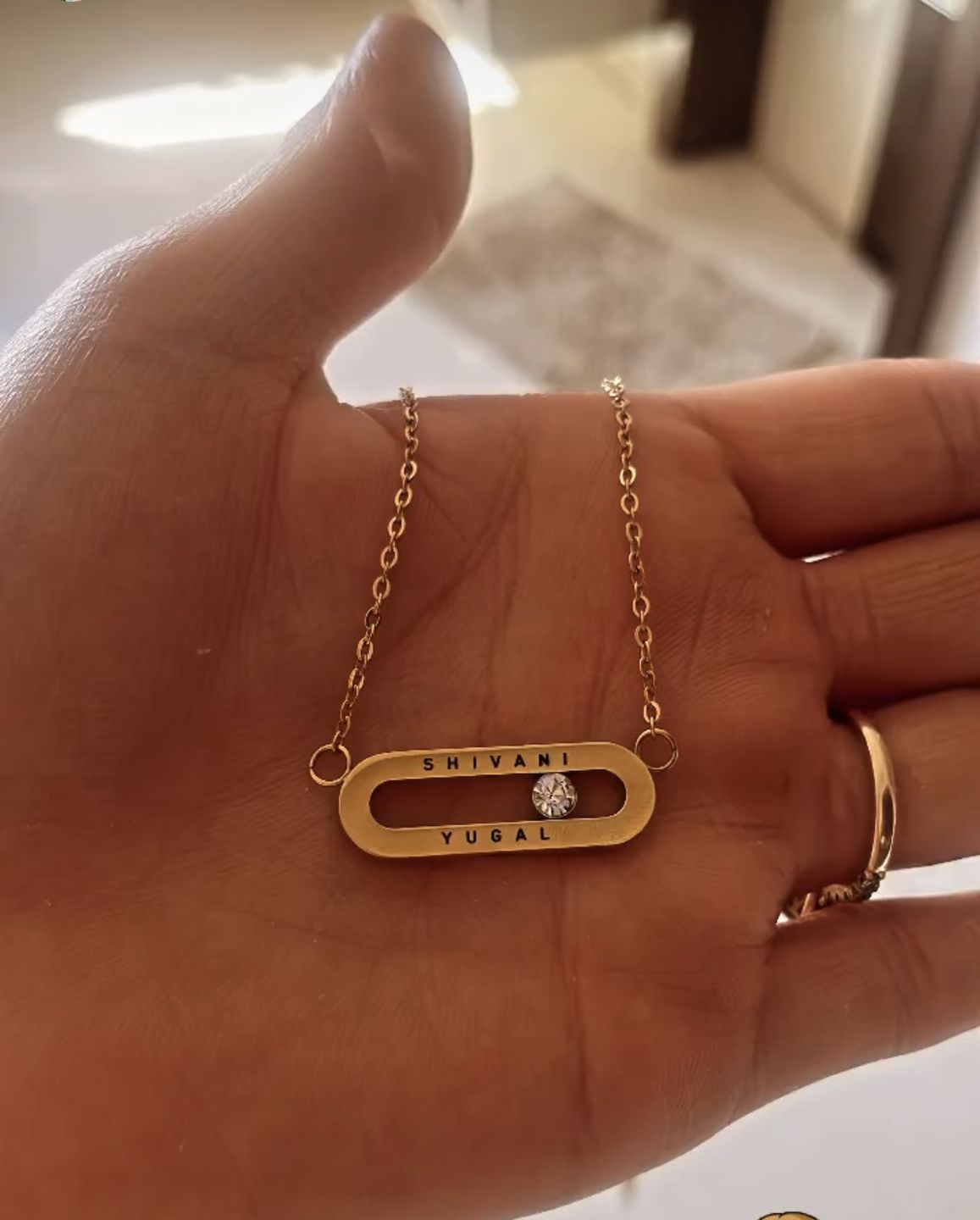 Customer photo review of Personalised Eternal Pendant