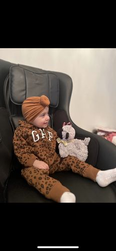 Customer photo review of Top Knot Turban in camel