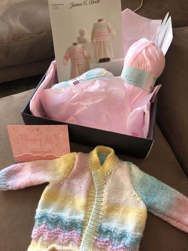 Customer photo review of Baby Mystery Knitting Box