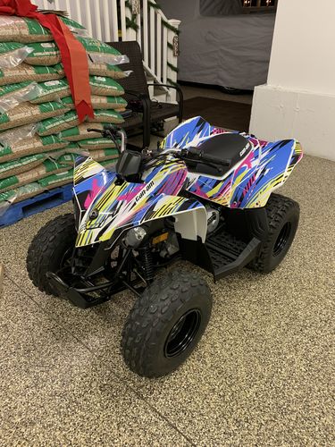 Customer photo review of Can Am DS90 ATV Quad Graphic Kit 2007-2022