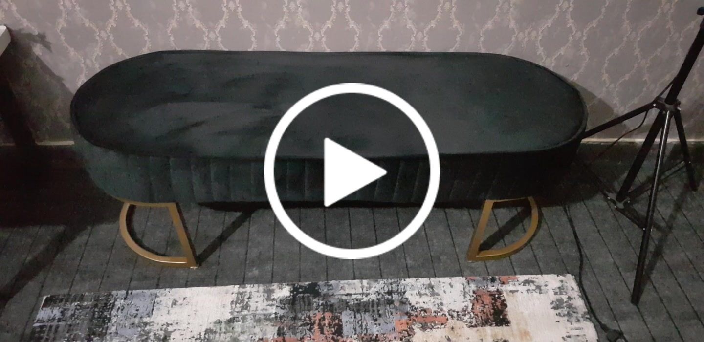 Customer video review of 3 Seater Luxury Wooden Stool With Steel Stand -479
