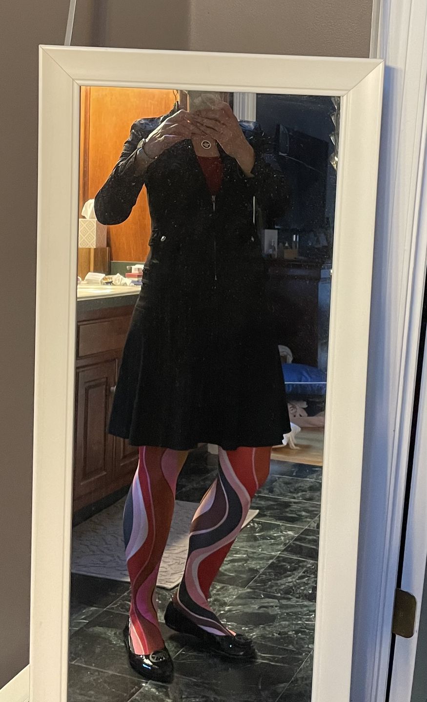 Customer photo review of COCO tights Burgundy Wave
