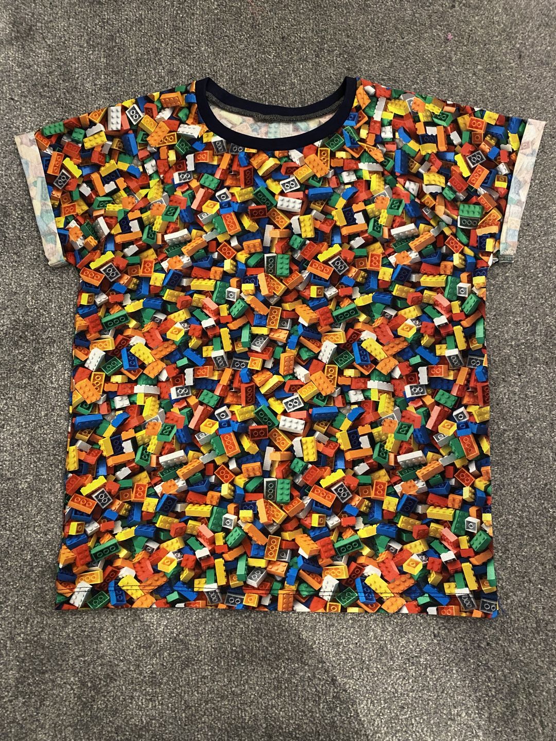 Customer photo review of Lego Blocks Cotton Jersey Fabric