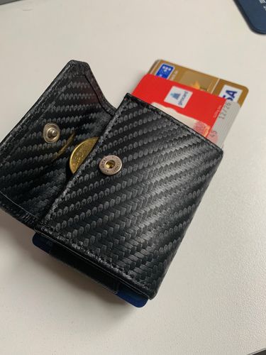 Customer photo review of Nano Boy Pocket with leather coin pocket