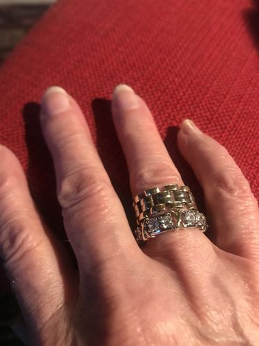 Customer photo review of Forgyldt Dichroic Indlagt Zirkon Ring