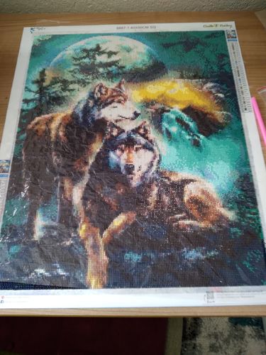 Customer photo review of Diamond Painting - Wölfe