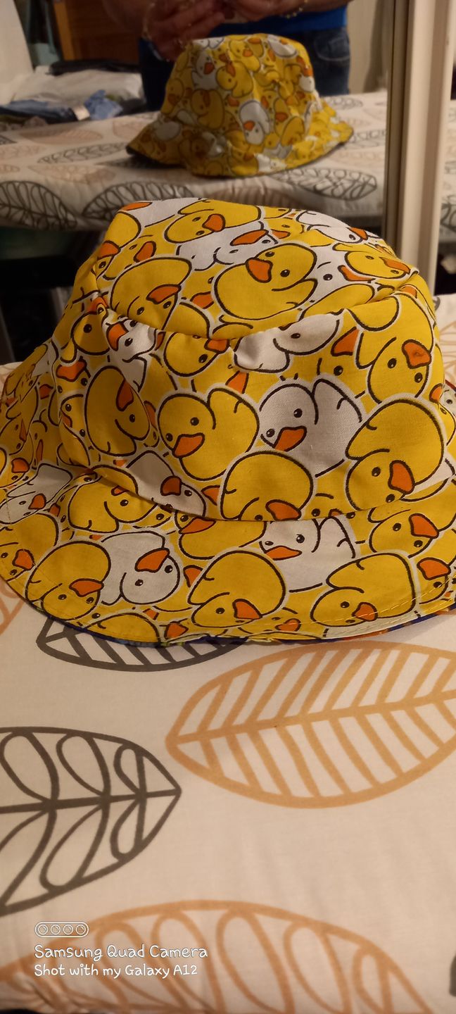 Customer photo review of Yellow and White Rubber Ducks Polycotton Fabric