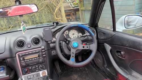 Customer photo review of 13" (325mm) VX Style Genuine Leather Embroidery Drift Sport Steering Wheels