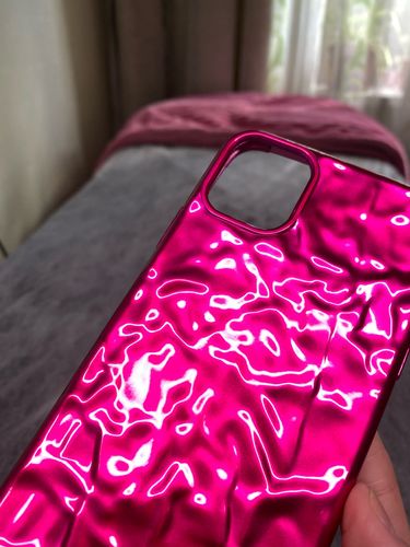 Customer photo review of 3D Shape Tin Paper Pattern Rose iPhone Case