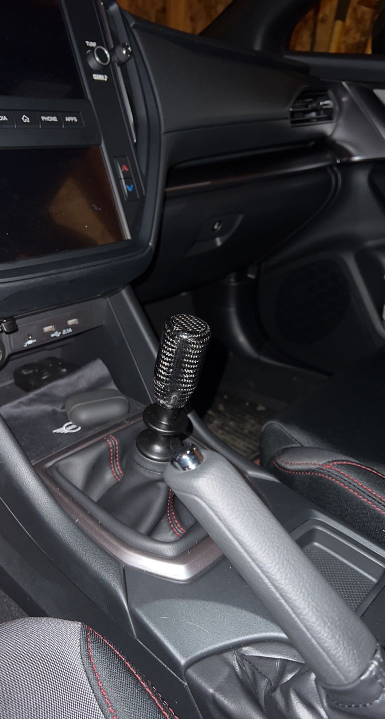 Customer photo review of Black Carbon Fiber Handle Shift Knob