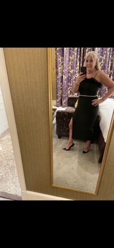Customer photo review of TIFFANY Black Diamond And Feather Bandage dress  (Next Day Delivery Avaliable)