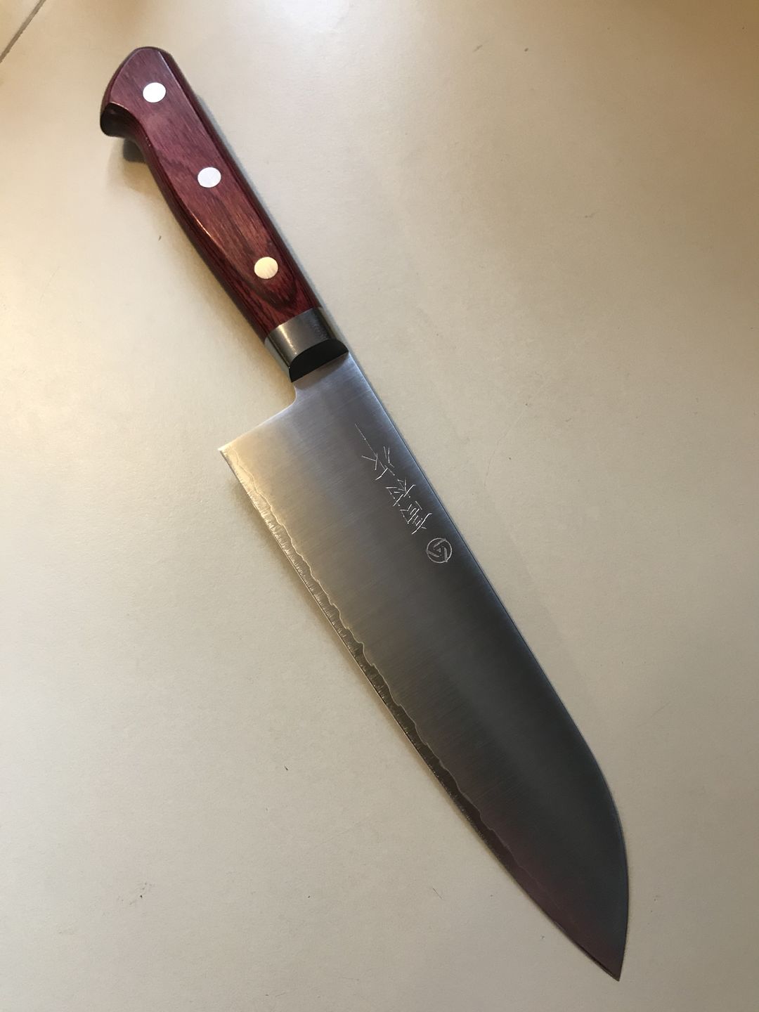 Customer photo review of Takamura R2 Santoku 170mm (6.7")