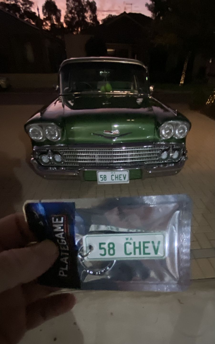 Customer photo review of WA Colour (Aluminium Style) Licence Plate Custom Keychain