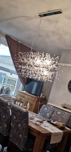 Customer photo review of Modern 9-Light Crystal Chandelier