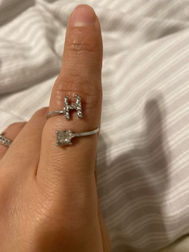 Customer photo review of Initial Sterling Silver Ring