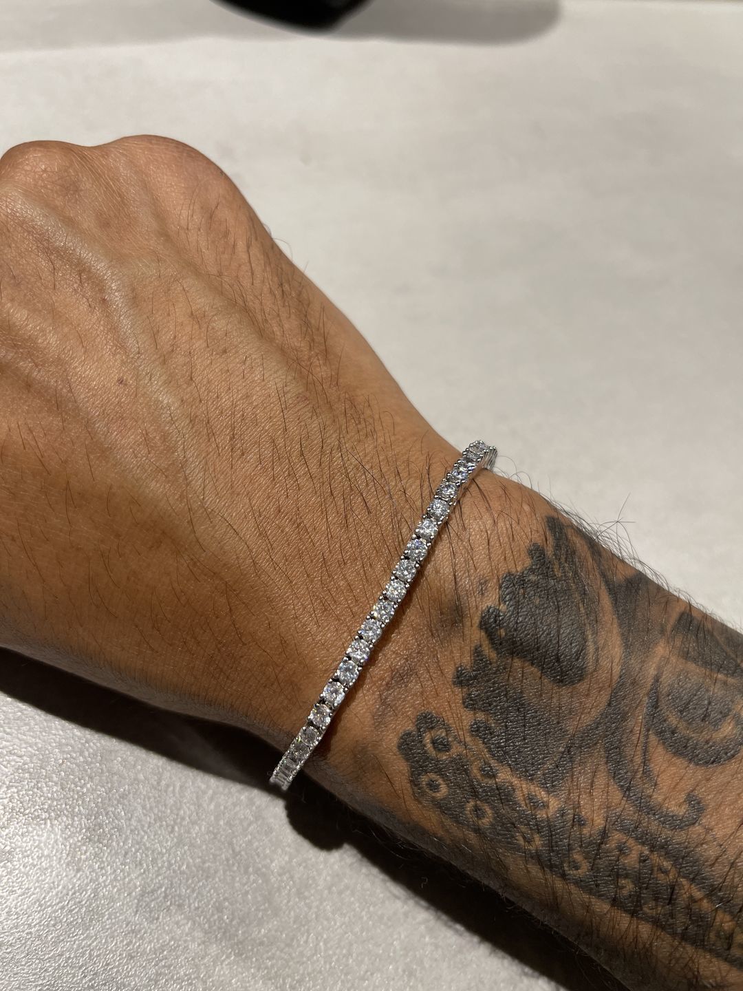 Customer photo review of 3mm Tennis Bracelet - White Gold