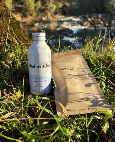 Customer photo review of Refillable Shampoo Powder