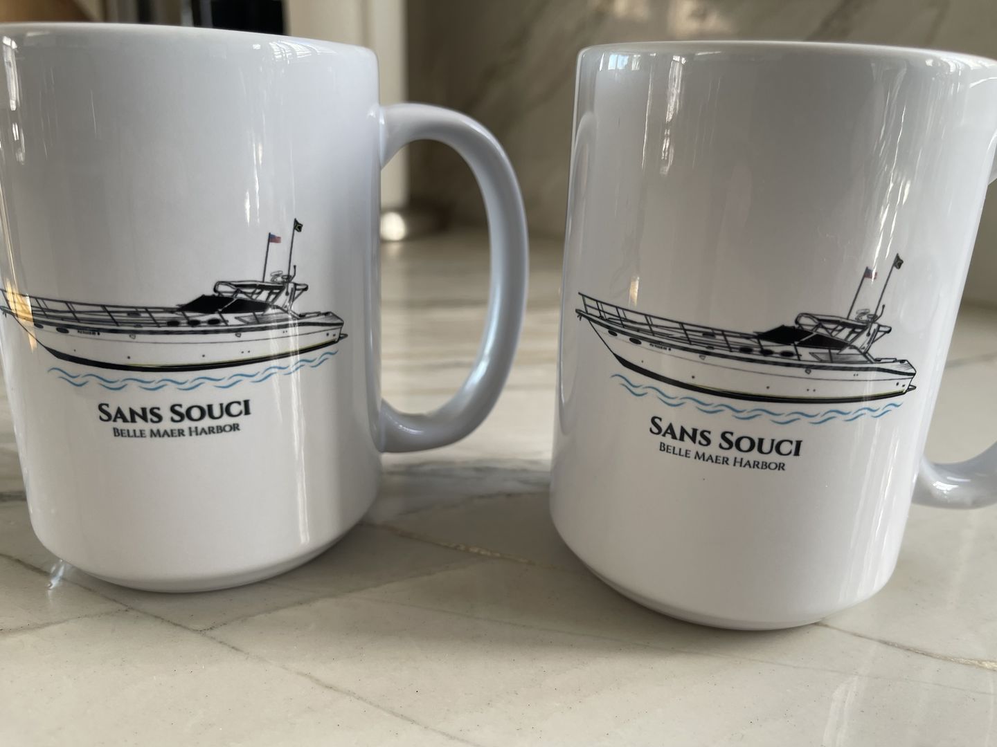 Customer photo review of Custom Boat Mugs